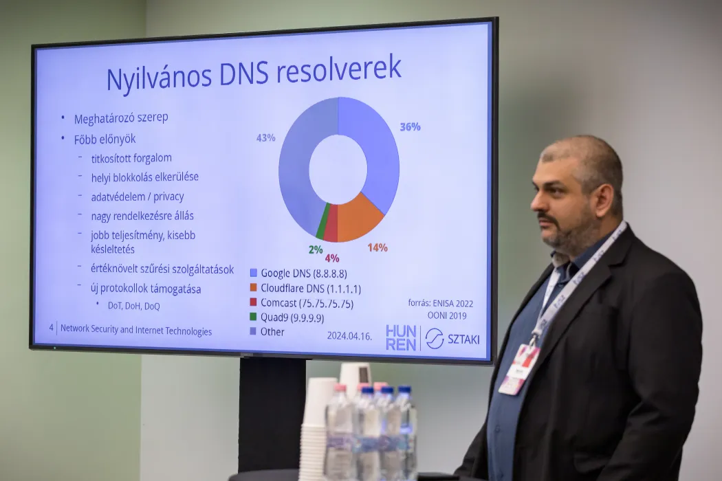 Rigó Ernő Prezentál, a képernyőn "Nyilvános DNS resolverek"