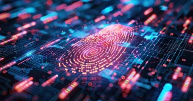 Futuristic Digital Fingerprint Scanning Technology