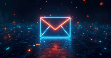 Alert Email inbox and spam virus with warning caution for notification, letter security protect junk and trash mail and compromised information by AI