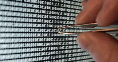 <p>Binary code, taking out the nsa with tweezers. At the RSA conference, Rob Joyce, director of cybersecurity at the National Security Agency said says there has been “enormous” amount of hacking in the Russia-Ukraine war. (Image Credit: MysteryShot via Getty)</p>
