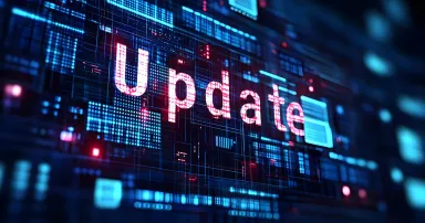 The word "Update" software system upgrade download new version internet technology concept.