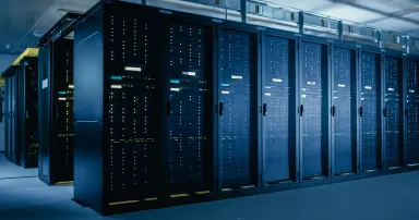 Computer servers in a data center