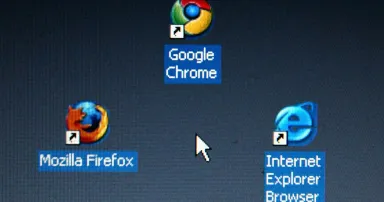 Internet browsers are seen on a computer screen