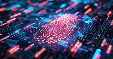 Futuristic Digital Fingerprint Scanning Technology