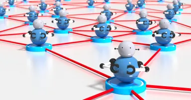 Network of platforms with bots on top botnet cybersecurity conce