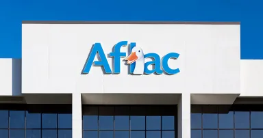 Aflac Insurance corporate building and trademark logo. American Family Life Assurance Company is an American insurance company.