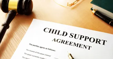 Document with the name child support agreement.