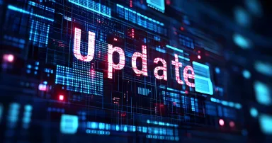 The word "Update" software system upgrade download new version internet technology concept.