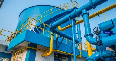 Water treatment plants of the Waterworks in Thailand.