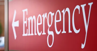 Hospital emergency sign