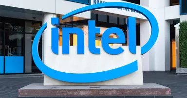 Intel corporate offices and trademark logo.