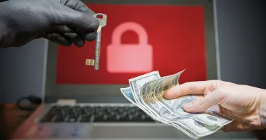 A hacker offers a key to unlock encrypted data for money.