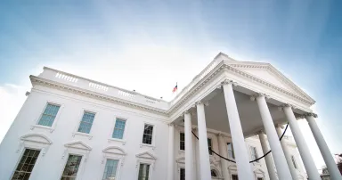 The North Portico of the White House in Washington, D.C.