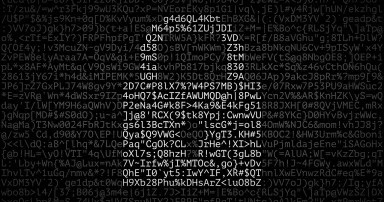 White silhouette of padlock made from different letters, numbers and special symbols. Concept of password-protected digital data and information security, computer technology