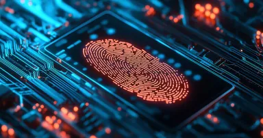 Fingerprint Scanning on Circuit Board, Cyber Security Technology