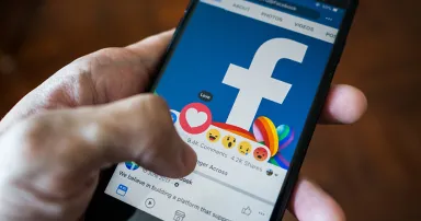 Facebook user touches on love in Facebook app