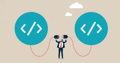 Programmer connect socket between coding program.