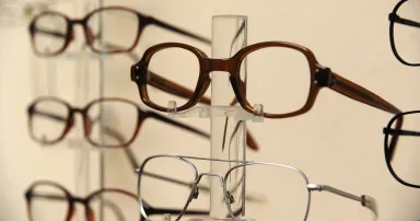 <p>About 1.3 million patients whose data was breached in a ransomware attack on EHR vendor Eye Care Leaders were added to HHS’s breach reporting tool. Pictured: Glasses are on display at the 628th Medical Group Optometry Clinic Jan. 31, 2022, at Joint Base Charleston, S.C. (Airman 1st Class Ashlee Galloway/Air Force)</p>