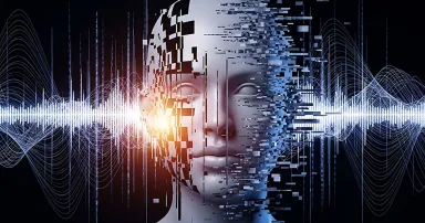 3D Illustration of Deepfake Video and Audio Technology with Digital Human Face and Sound Waves, Concept of AI Manipulation, Cybersecurity and Synthetic Media