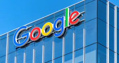 Logo of Google on skyscraper