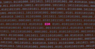 Cyber attack edr. Vulnerability text in binary system ascii art