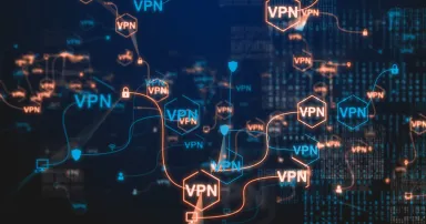 VPN, or virtual private network provides privacy, anonymity and security to users by creating a private network connection across a public network connection - 3D Illustration Rendering