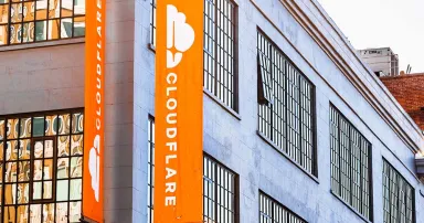 Exterior view of Cloudflare headquarters in San Francisco.