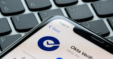 Okta Verify mobile app is seen