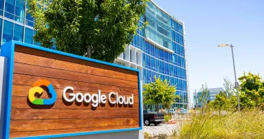 Google Cloud sign outside headquarters