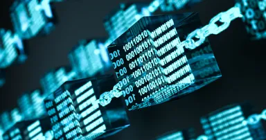 3D Illustration Blockchain Technologie