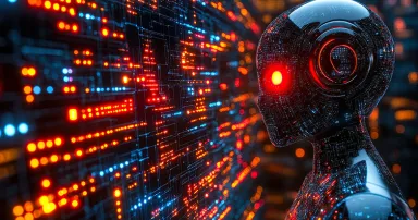 AI-Powered Zero Trust Endpoint Security System Amidst Digital Network, Futuristic Cybersecurity Architecture Concept