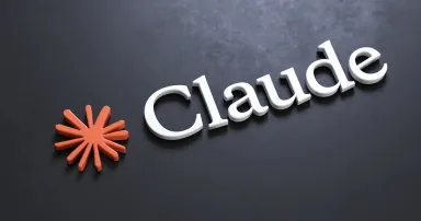 Claude, an artificial intelligence chatbot developed by Anthropic, based on a large language model LLM. Icon and logo isolated on a dark surface, 3D rendering