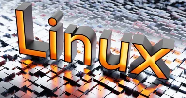 A 3D-Illustration of the word Linux on metallic cubes
